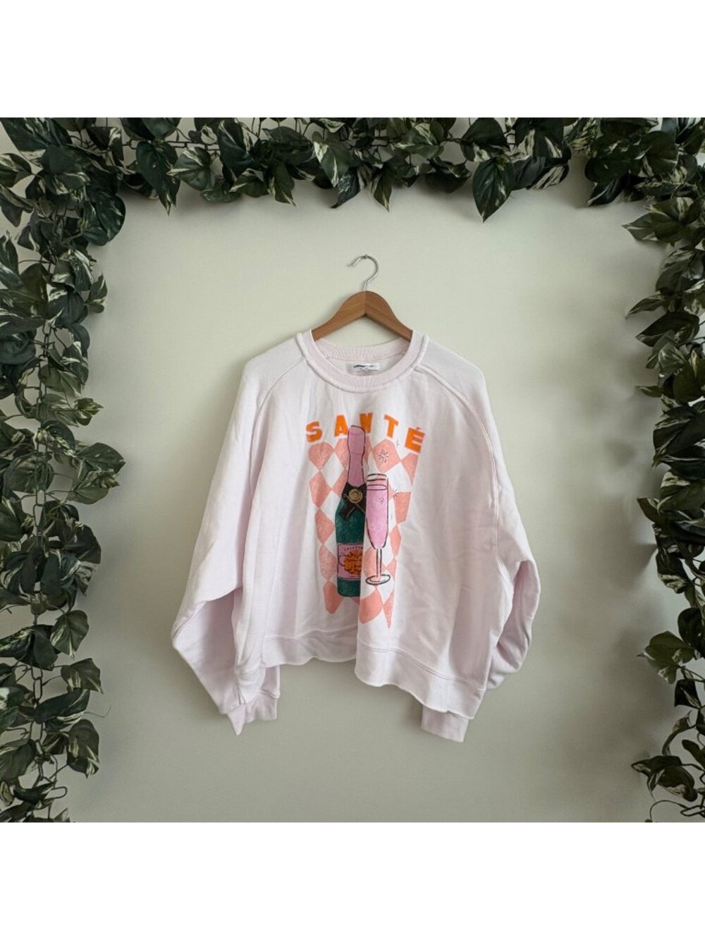 Grayson/Threads Pullover Crewneck Sweater Graphic Pink Women’s Size XXL